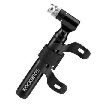 ROCKBROS JG-PB-11 cykelreparationssats med 120-PSI-minipump, 16-i-1-multiverktyg, klisterfria lappar, däckavtagare, förvaringsväska - svart