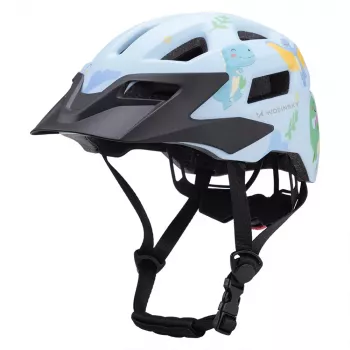 Wozinsky barn-MTB-cykelhjälm med avtagbart visir 52-56 cm - ljusblå