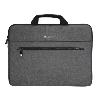 Wozinsky WTL-15 15,6 inch laptopväska med handtag och metallblixtlås - grå