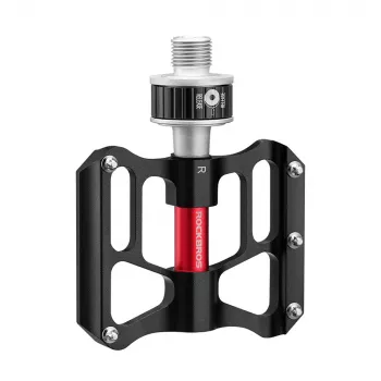ROCKBROS K3462F-BK snabbspänningsplattformspedaler med snabbfäste - svarta