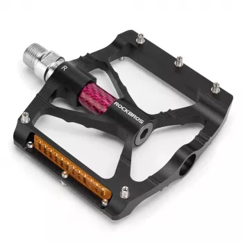 ROCKBROS K307PT aluminiumplattformspedaler med reflexer - svarta