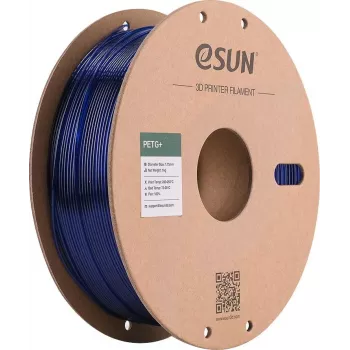ESUN PETG+ 1,75 mm transparent blå 1 kg pappersspole
