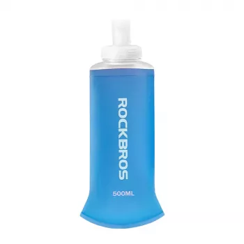 ROCKBROS Soft Flask 500 ml blå - hopfällbar dryckesflaska för löpning, trailrunning, cykling, vandring