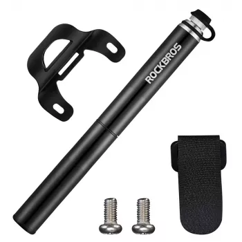ROCKBROS JG-PB-004 lätt cykelhandpump med manometer - svart