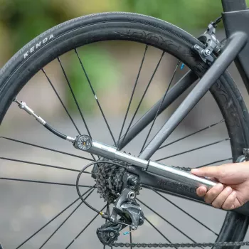 ROCKBROS JG-PB-004 lätt cykelhandpump med manometer - svart