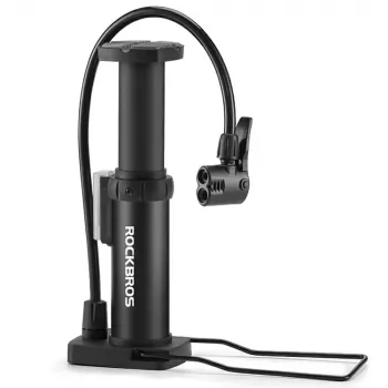 Rockbros 4522L ultralätt cykelfotpump, svart