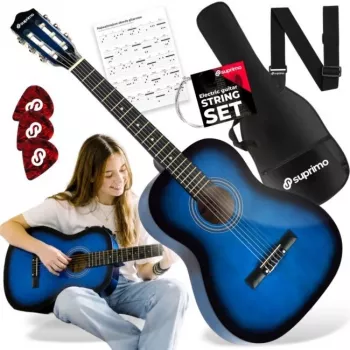 SUPRIMO CG34 BB konsertgitarr 3/4 storlek 36 inch Blueburst