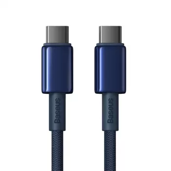 Baseus Tungsten Gold USB-C till USB-C kabel 100W PD 1m blå