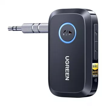 UGREEN Bluetooth 5.3 ljudsändare mottagare adapter med LDAC, aptX HD, aptX Low Latency, 3,5 mm AUX/RCA/optisk, USB-C, multipoint, för TV PC hemmabio stereo biljud (svart)