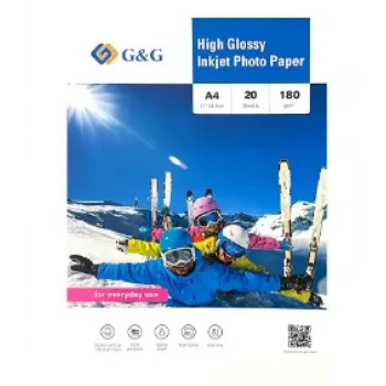 G&G Ninestar fotopapper A4, 180 g/m², 20 ark (20287)