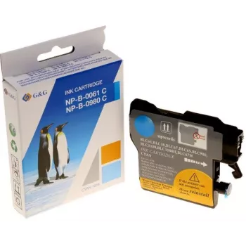 G&G Ninestar högkapacitets svart bläckpatron kompatibel med Brother LC-980/LC-1100 (XXL, 20 ml, 600 sidor)