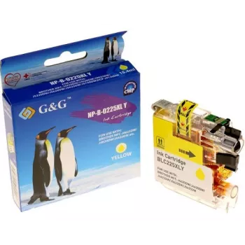 G&G kompatibel bläckpatron för Brother LC-225XLY gul