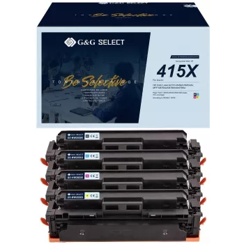 G&G GS-H415X-4P Compatible High-Yield Toner Cartridge 4-Pack for HP 415X (Black, Cyan, Magenta, Yellow)