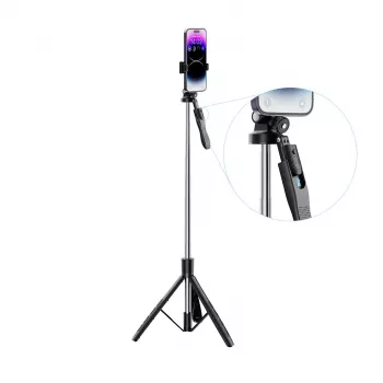 XO SS15 Bluetooth-selfiestick-stativ, 180 cm, svart