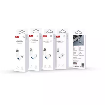 XO NB256B OTG-adapter USB-A-hona till USB-C-hane, vit (NB256B)