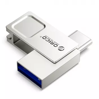 ORICO U301 128GB dual-USB-A/USB-C flashminne USB 3.2 Gen 1 silver