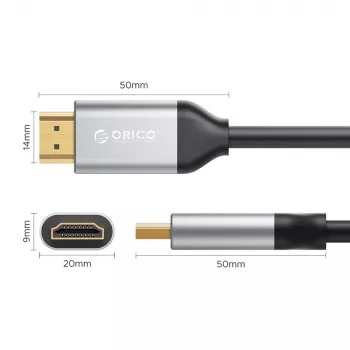 ORICO H4Y1 HDMI 2.0-kabel 8 m – 4K 60Hz, svart
