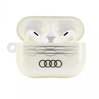 Audi IML Geometric Pattern AirPods Pro 2-fodral vitt