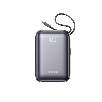 JOYROOM JR-PBF29 20000mAh 22,5W powerbank med digital display och inbyggda dubbla Type-C-kablar – svart