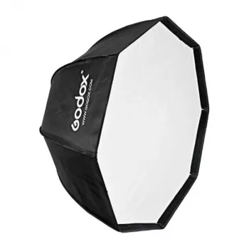 Godox SB-UBW95 95 cm oktagonal paraplysoftbox med Bowens-fattning, silverinsida, diffusorer och bärväska