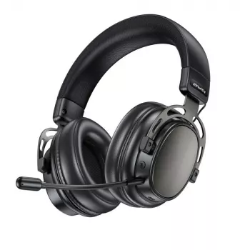 AWEI AT36 trådlösa over-ear-hörlurar med mikrofon, Bluetooth 5.4, svart