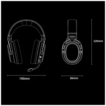 AWEI AT36 trådlösa over-ear-hörlurar med mikrofon, Bluetooth 5.4, svart