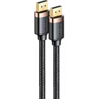 USAMS DisplayPort-kabel 2 m 4K U74HD svart SJ531HD01 (US-SJ531)