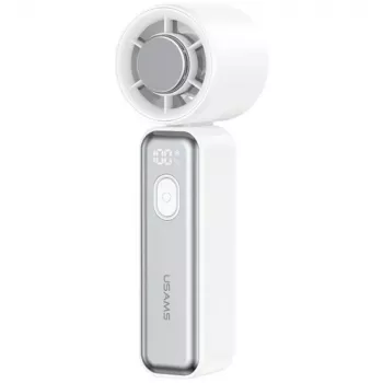 USAMS Ice-Cooling Digital High-Speed portabel fläkt 2000 mAh vit