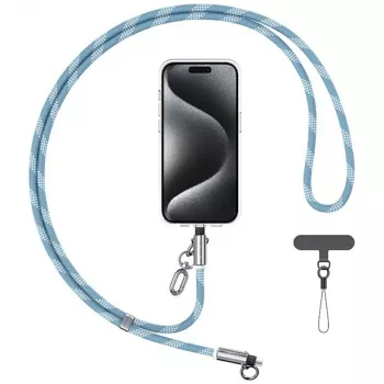 USAMS SJ746 30W USB-C till Lightning mobil-lanyard-laddkabel 1,2 m blå