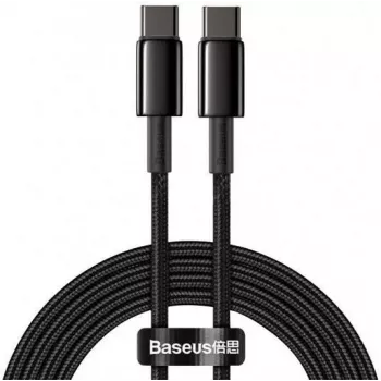 Baseus Tungsten Gold USB-C till USB-C-kabel 100W PD 2m svart