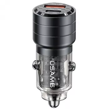 USAMS C36 95W snabbladdare för bil USB + USB-C svart CC176CC01 (US-CC176)