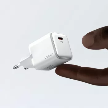 USAMS X-ron Series 30W USB-C PD3.0 väggladdare, vit (EU-kontakt) – US-CC186