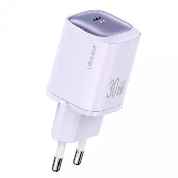 USAMS CC251 30W GaN USB-C snabbladdare HC-serien lila