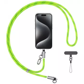 USAMS SJ746 30W USB-C till Lightning-laddkabel med bärrem 1,2 m grön