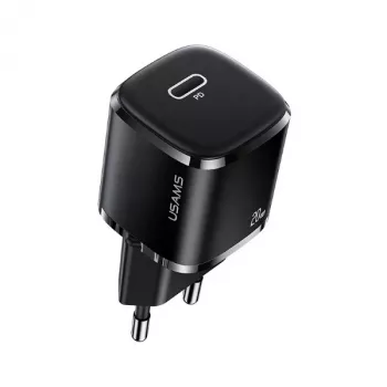 USAMS T36 Mini 20W USB-C PD väggladdare svart