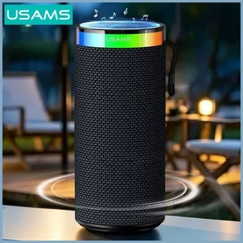 USAMS YX018 bärbar Bluetooth 5.4-högtalare svart