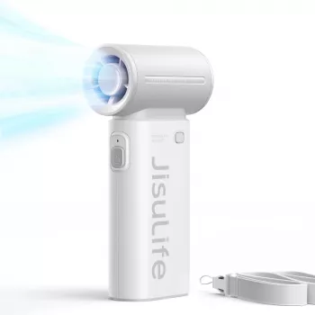 JISULIFE Handheld Fan Life9 3600mAh portabel USB-fläkt med powerbank – grå