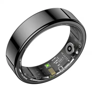 COLMI RING 2 smart ring, storlek 12, svart – hälso- och fitnesstracker med puls, SpO2, sömn- och stressövervakning, IP68 vattentät, 7 dagars batteri