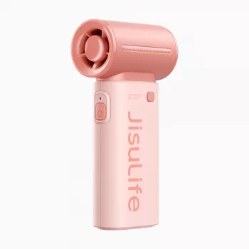 JISULIFE Life9 handfläkt 3600mAh USB-C portabel hopfällbar bordsfläkt - rosa