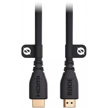 RODE HDMICABLE3M 3 m high-speed HDMI-kabel med Ethernet, 4K 60Hz, HDR, 18Gbps, förgylld