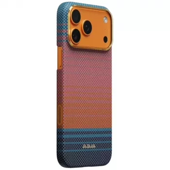 PITAKA Edge Case California Dream 04 Sunset för iPhone 17 Pro Max – ultratunn aramidfiberbaksida med MagSafe