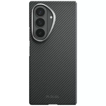 PITAKA Edge Case för Samsung Galaxy Z Fold 8 Ultra – aramidfiberskal, svart/grå (Overture Black)