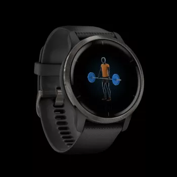 Garmin Venu 2 - 45 mm smartklocka med silikonarmband - svart