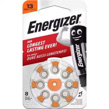 Energizer zink-luft hörapparatsbatterier storlek 13 (AZ13DP8 TL8)