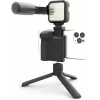 DigiPower DPS-VLG4 vloggningshandtags-set med LED-ljus och mikrofon