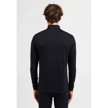 ODLO Merino 200 BL Top Turtle Neck LS Half Zip herr termounderkläder – svart – XXL