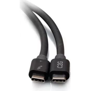 C2G 2,5 fot Thunderbolt 4 USB-C-kabel - 40Gbps, 100W PD, 8K, svart