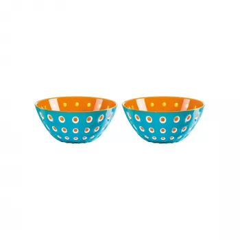 Guzzini Le Murrine 2-delat skålset 12 cm blå/orange
