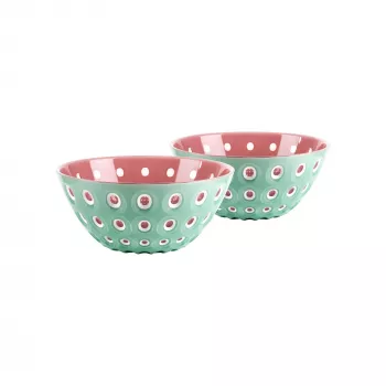 Guzzini Le Murrine 2-delat skålset 12 cm matcha grön/vit/mauve