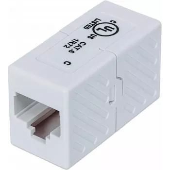Intellinet 504751 Cat6 UTP RJ45 inline-koppling, uttag till uttag, vit